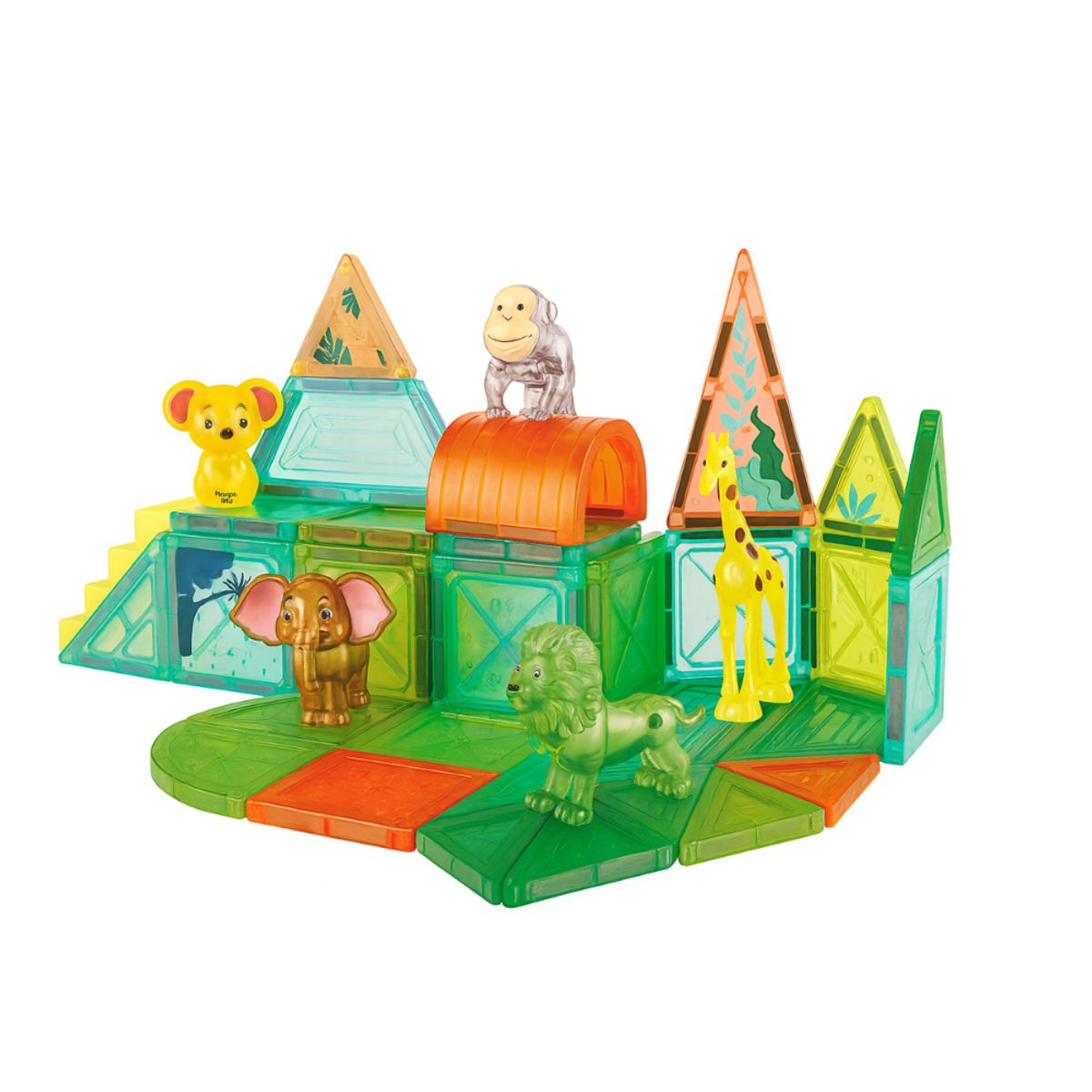 MAGNETICS - Set de Bloques Magnéticos con Animales de la Selva – 48 Pcs