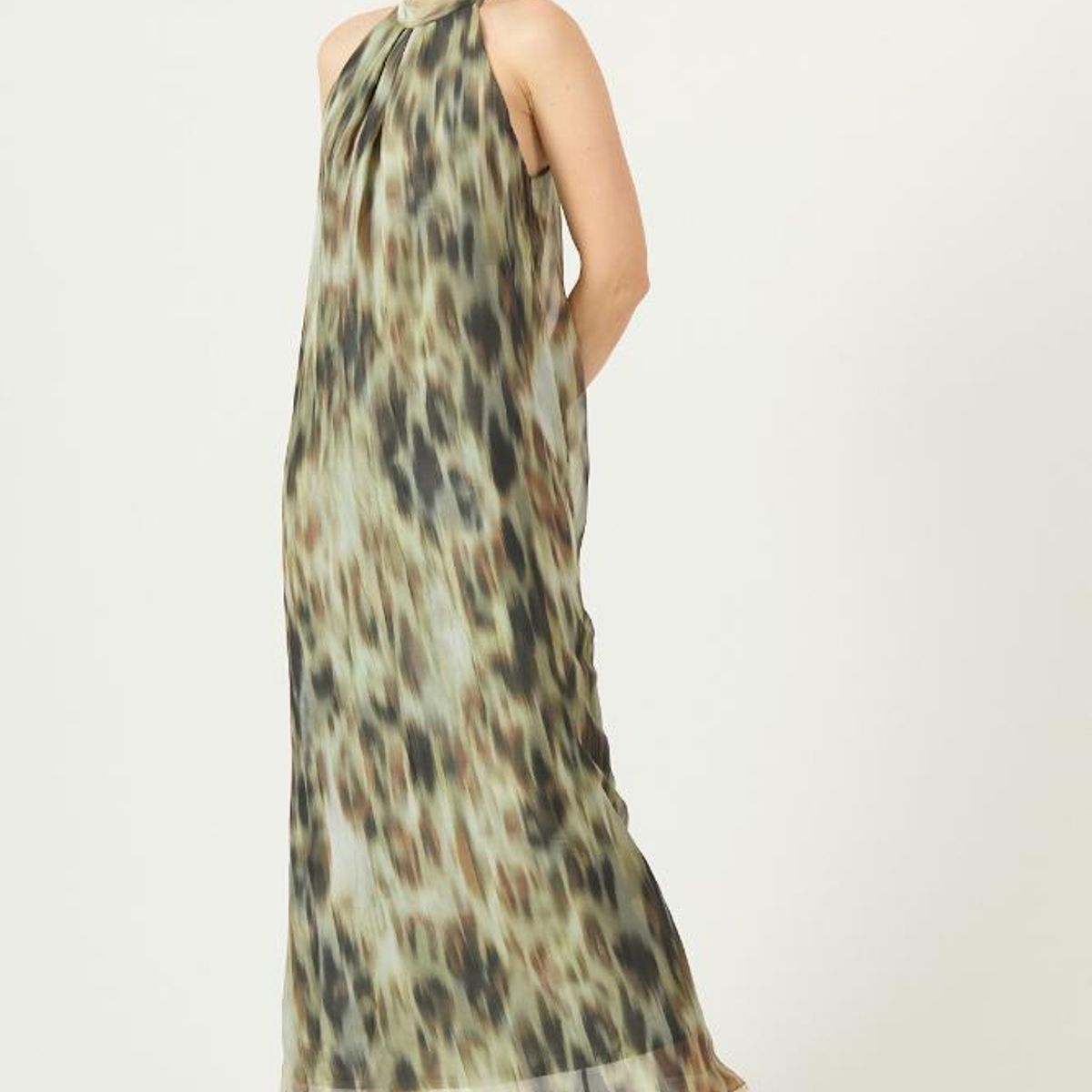 PRIVILEGE - Vestido con silk blend beige estampado PRIVILEGE 3272