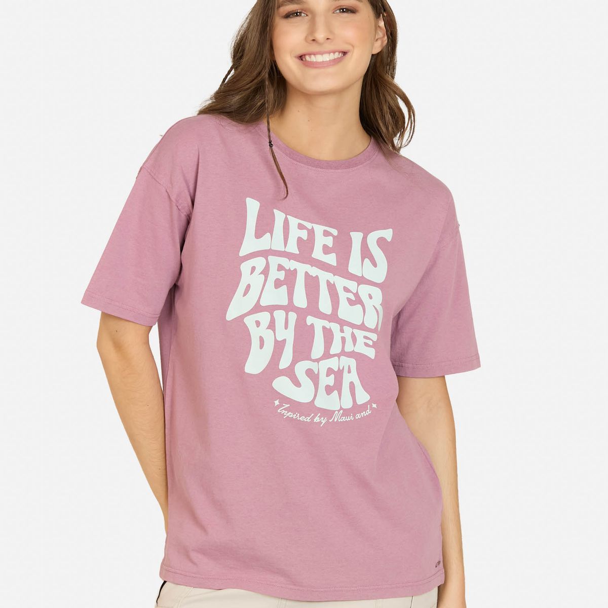 MAUI AND SONS - Polera MC Avalea Burdeo Mujer Maui And Sons