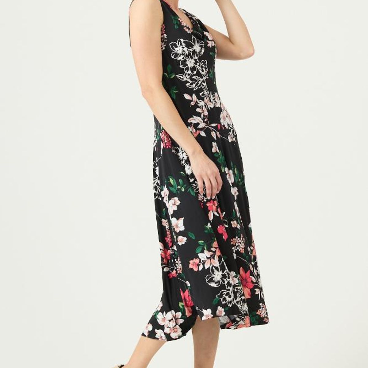 PRIVILEGE - Vestido negro estampado PRIVILEGE 3417