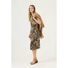 PRIVILEGE - Vestido verde estampado 3276