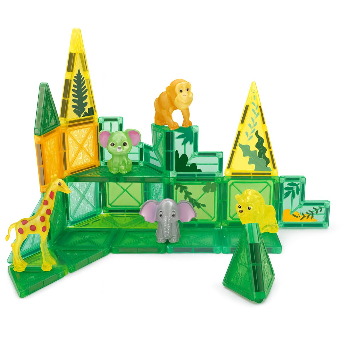 MAGNETICS - Set de Bloques Magnéticos con Animales de la Selva – 40 Pcs