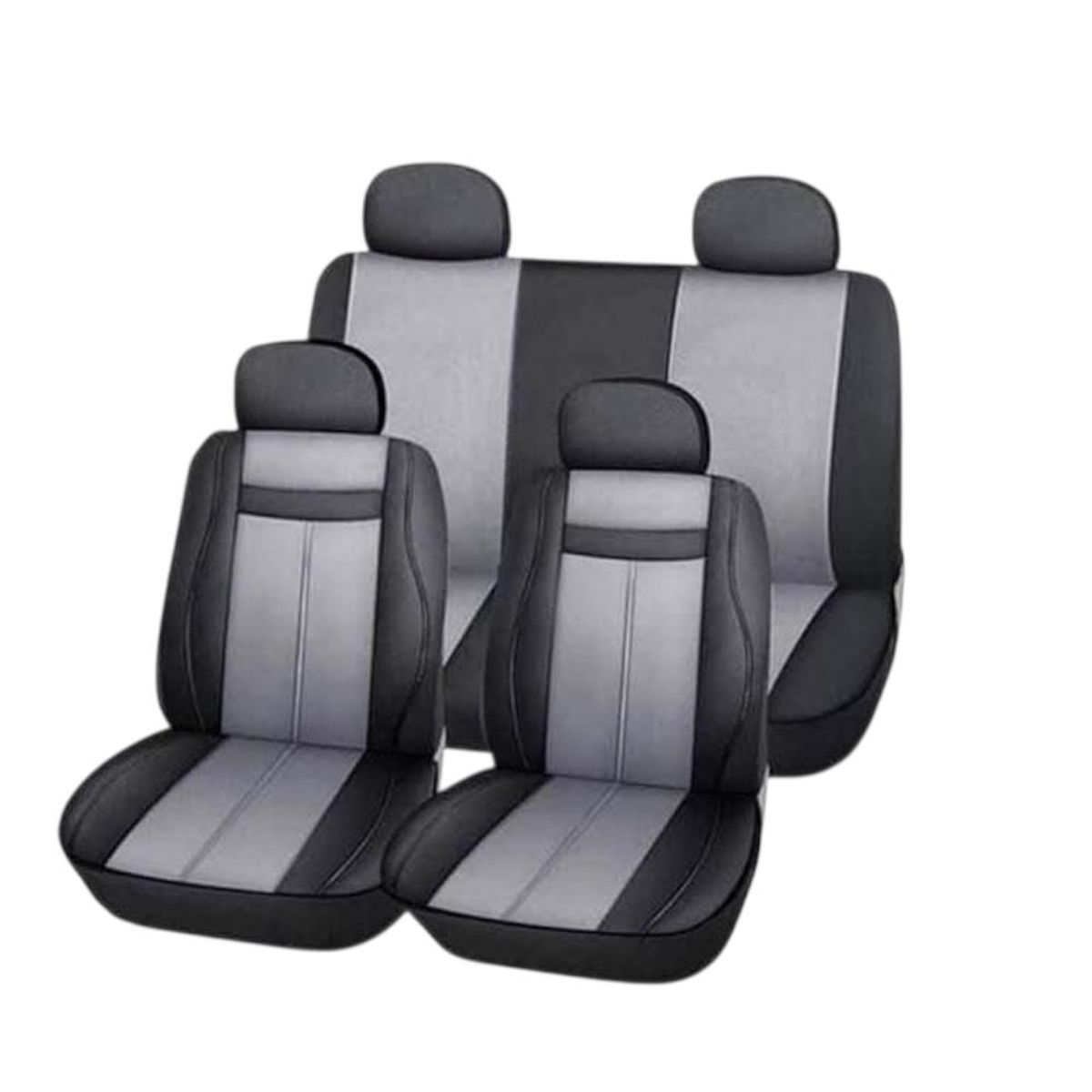 GENERICO - Fundas Cubre Asiento Para Autos Universal EcoCuero Gris