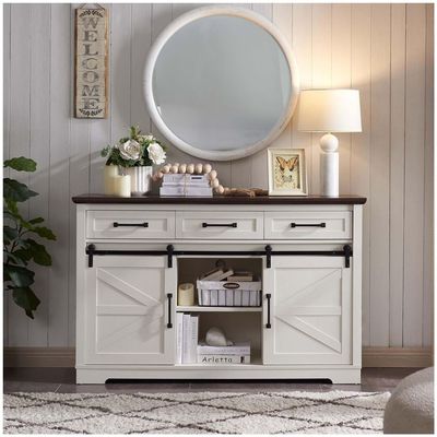 Imagen 2 del producto Buffet Aparador Cocina Europeo Puerta Delizante 136x40x87cm