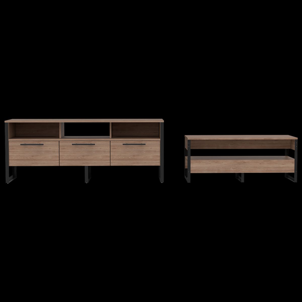 TUHOME - Combo Rack Tv 60 + Mesa Centro Magnum Miel