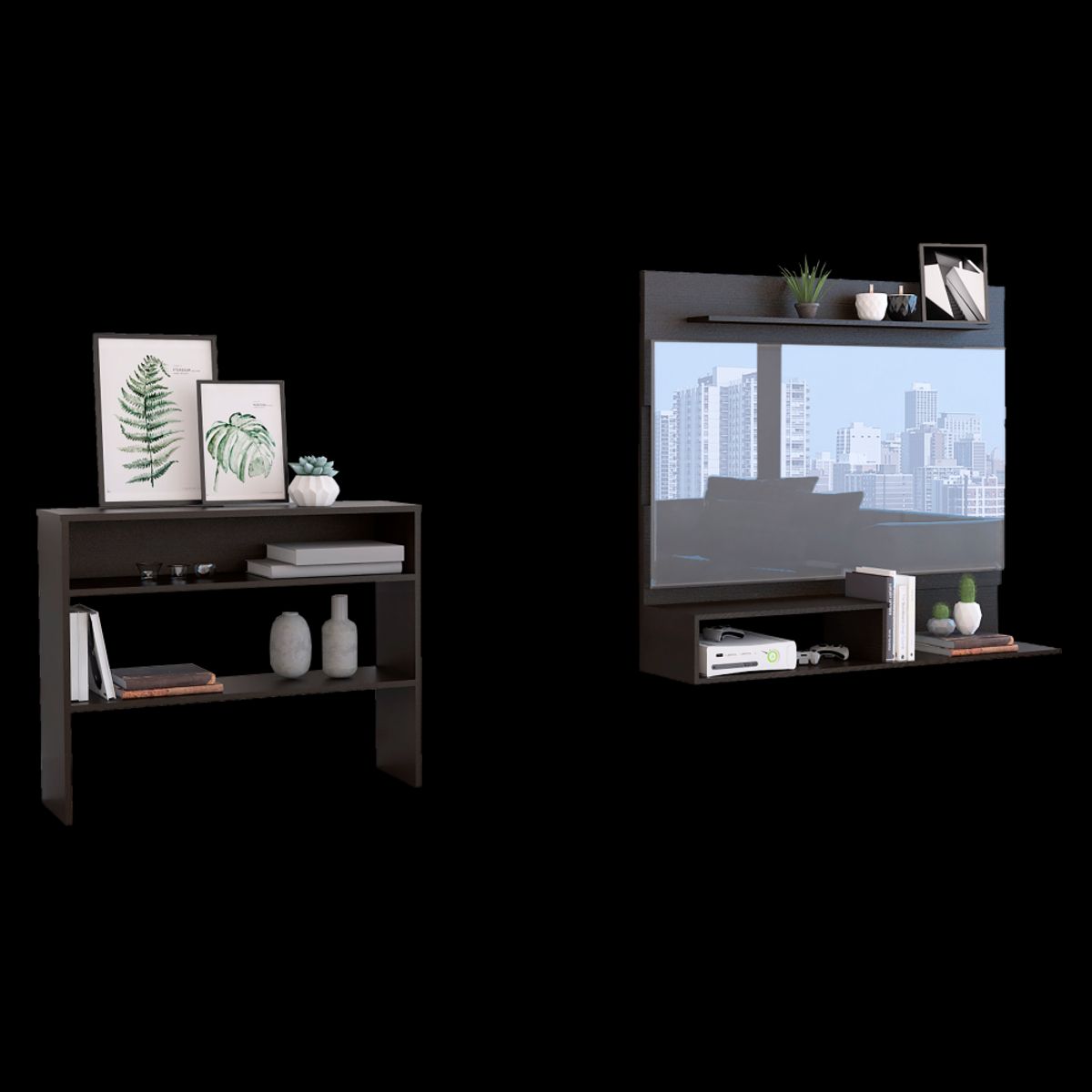 TUHOME - Combo Panel Tv 55 + Arrimo Beijing Wengue
