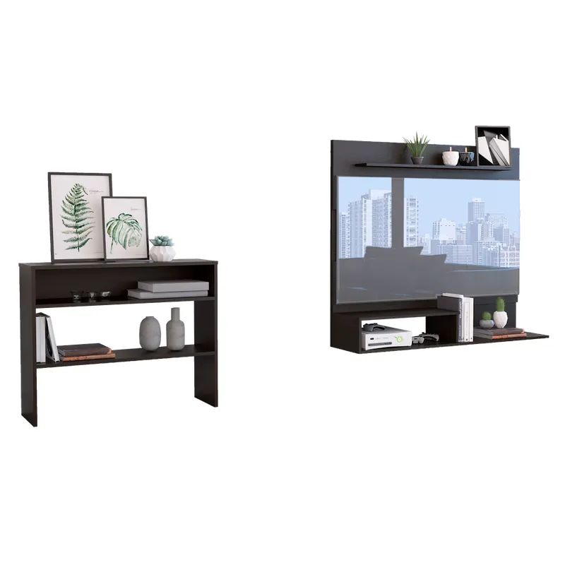 TUHOME - Combo Panel Tv 55 + Arrimo Beijing Wengue