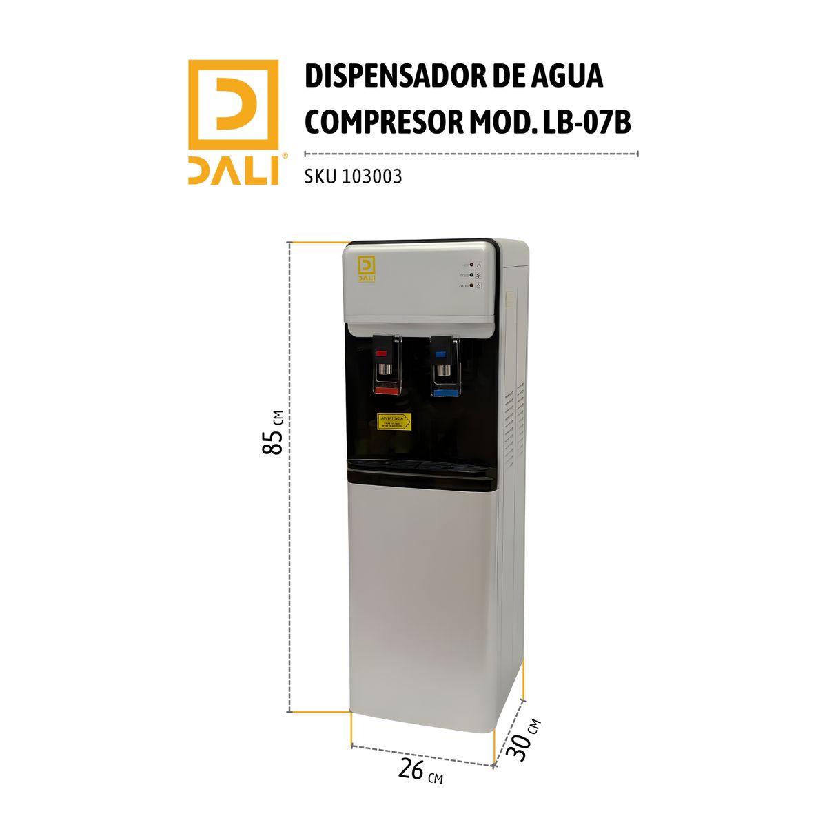 DALI - Dispensador de Agua Frío-Caliente Compresor Seguro de Niños Premium