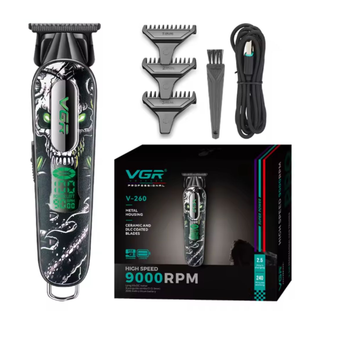 VGR VOYAGER - Maquina Patillera VGR Prof. V-260 Motor 9000 Rpm Verde