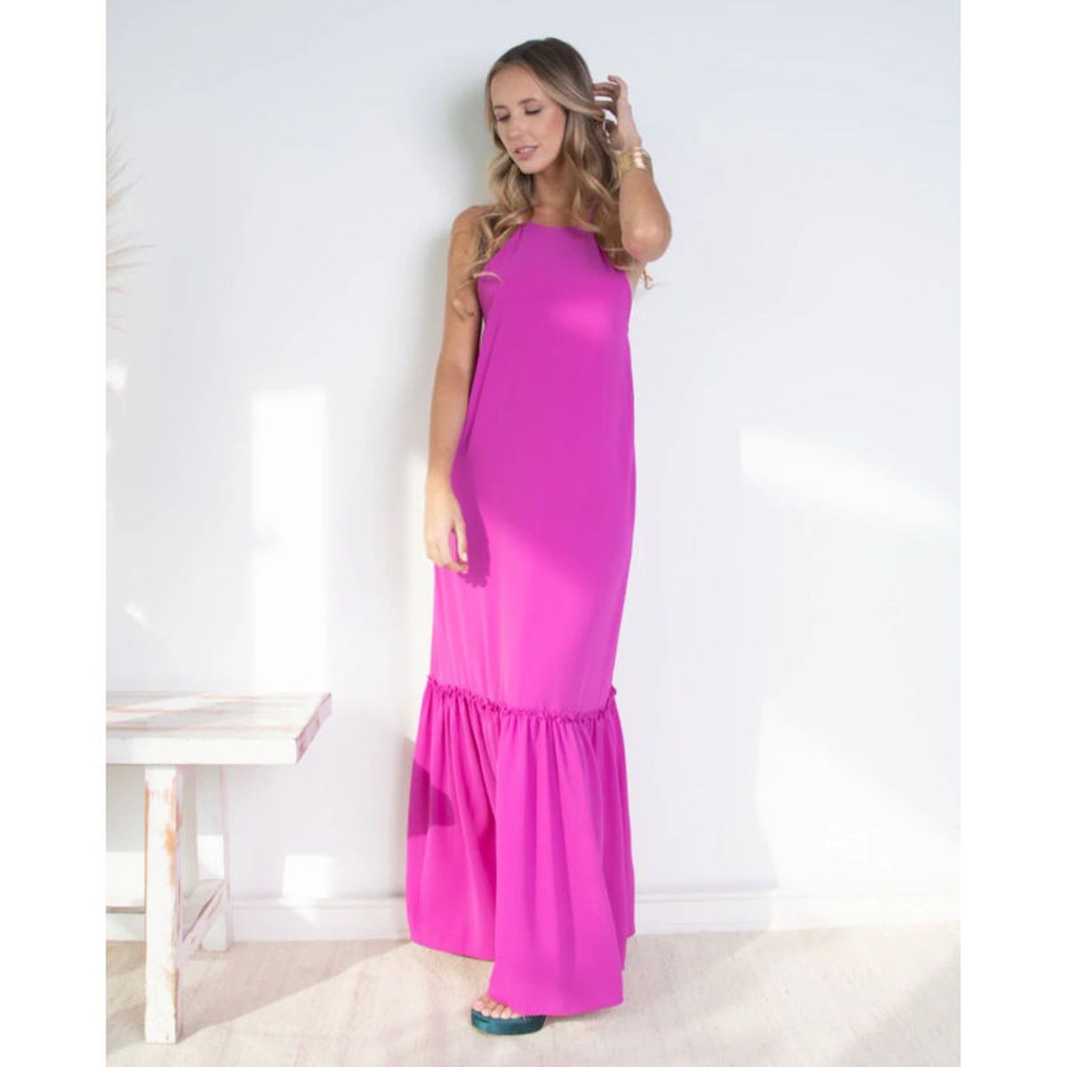 MI PLACARD - Maxi Vestido Ale Fucsia