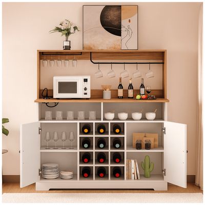 Imagen 2 del producto Mueble Bar Con Enchufe Aparador Buffet Para Cocina Comedor