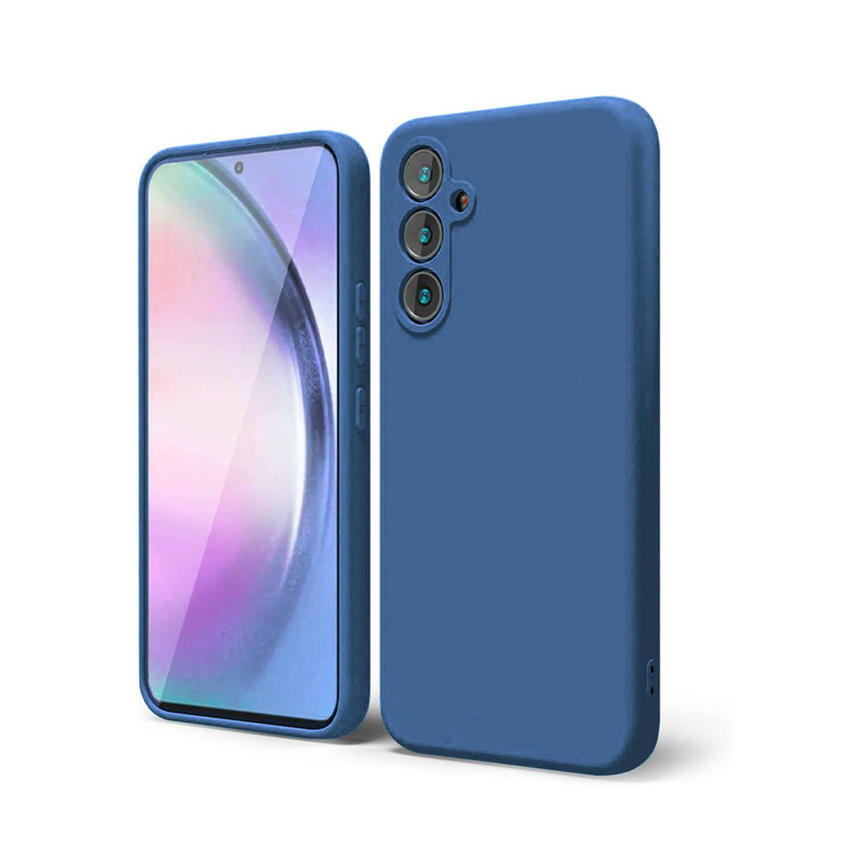 JOIGO - Carcasa Funda Para Samsung A34 Goma Azul Oscuro