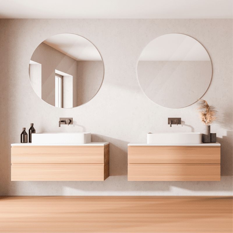 DELL ORTO - Espejo Belga redondo 60 cm con bastidor - Viso