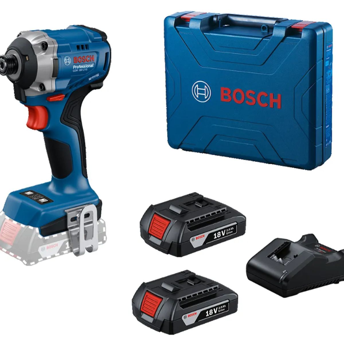BOSCH - Atornillador De Impacto Bosch Gdr 18v-215 215nm 2bat + maletín