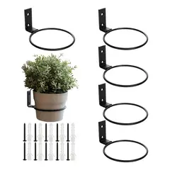 GENERICO - Soporte De Pared Para Maceteros 4 Pulgadas, 6 Anillos 10 Cm