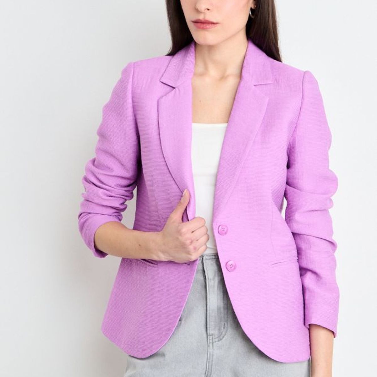 IO - Blazer Liso Mujer Morado Io