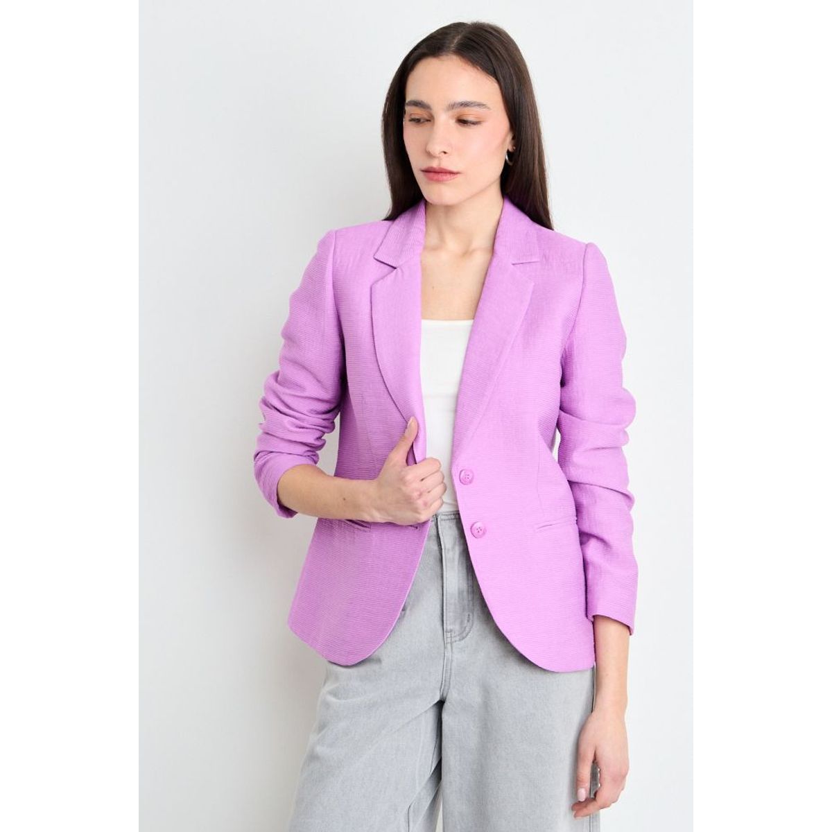 IO - Blazer Liso Mujer Morado Io