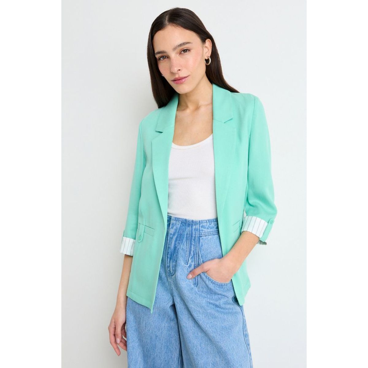 IO - Blazer Liso Mujer Verde Io