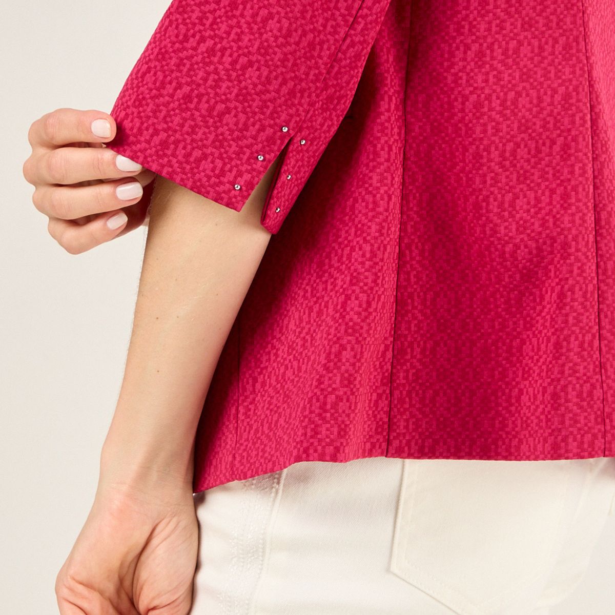 MA GRIFFE - Blazer Liso Mujer Fucsia Magriffe