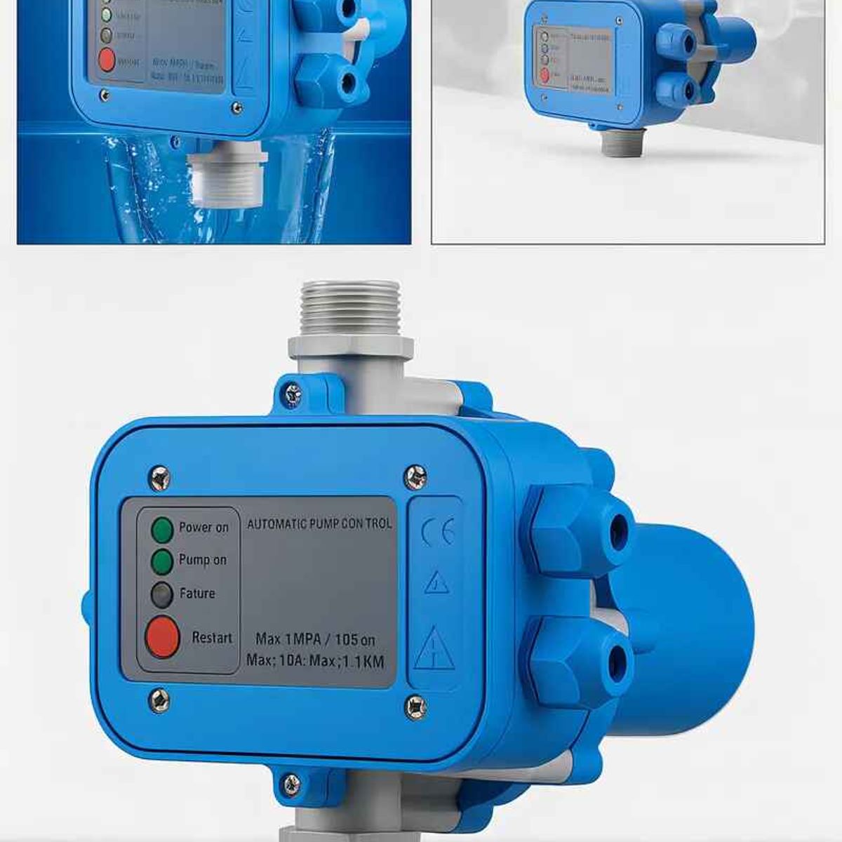 GENERICO - Bomba Agua 12 Hp Periferica + Controlador Electronico Automatico