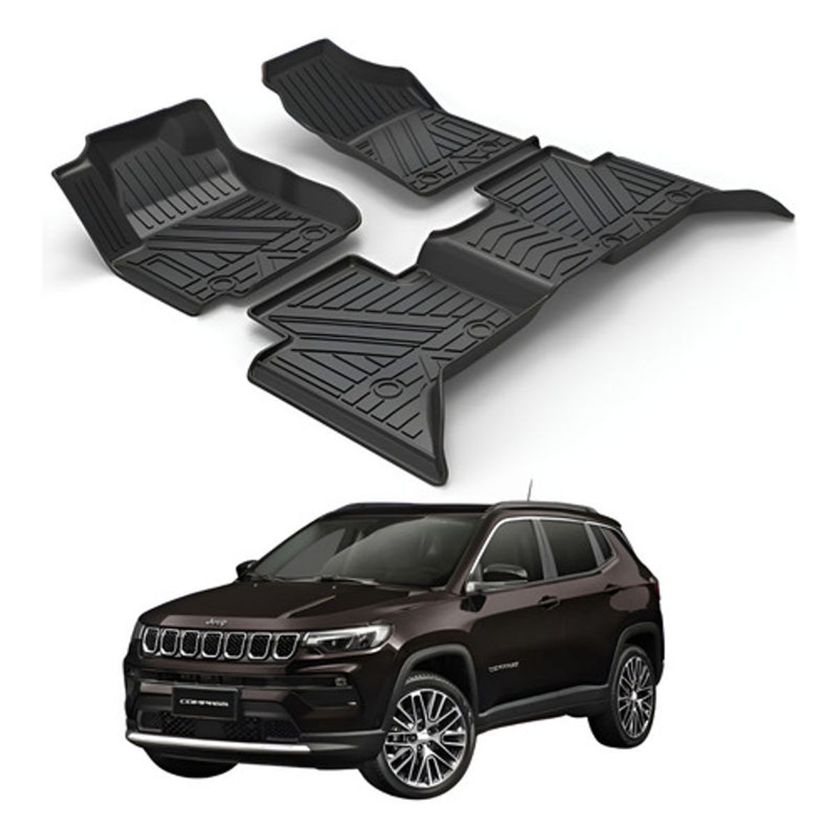 OEM - Kit Pisos Rígidos Calce Perfecto Jeep Compass 2019 - 2026
