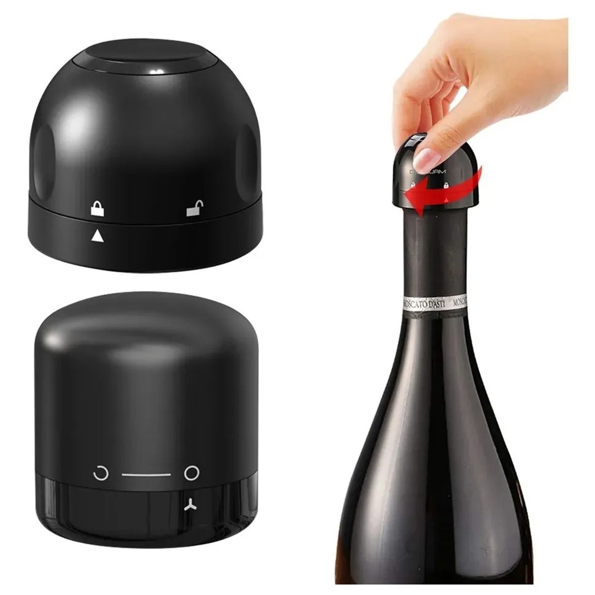 GENERICO - Tapón Hermético Al Vacío Para Botella De Espumante Champagne