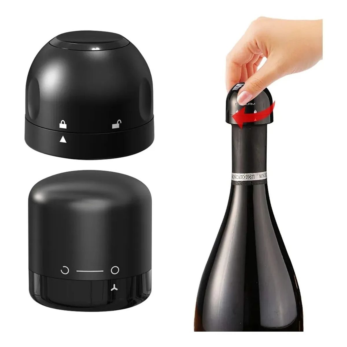 GENERICO - Tapón Hermético Al Vacío Para Botella De Espumante Champagne