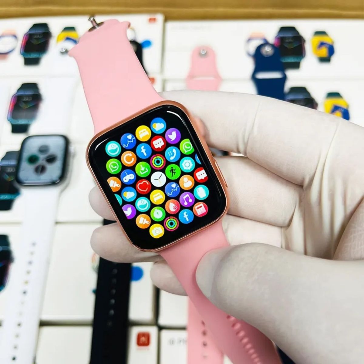 GENERICO - RELOJ SMARTWATCH I9 PROMAX  BLUETOOTH ROSA LLAMADAS