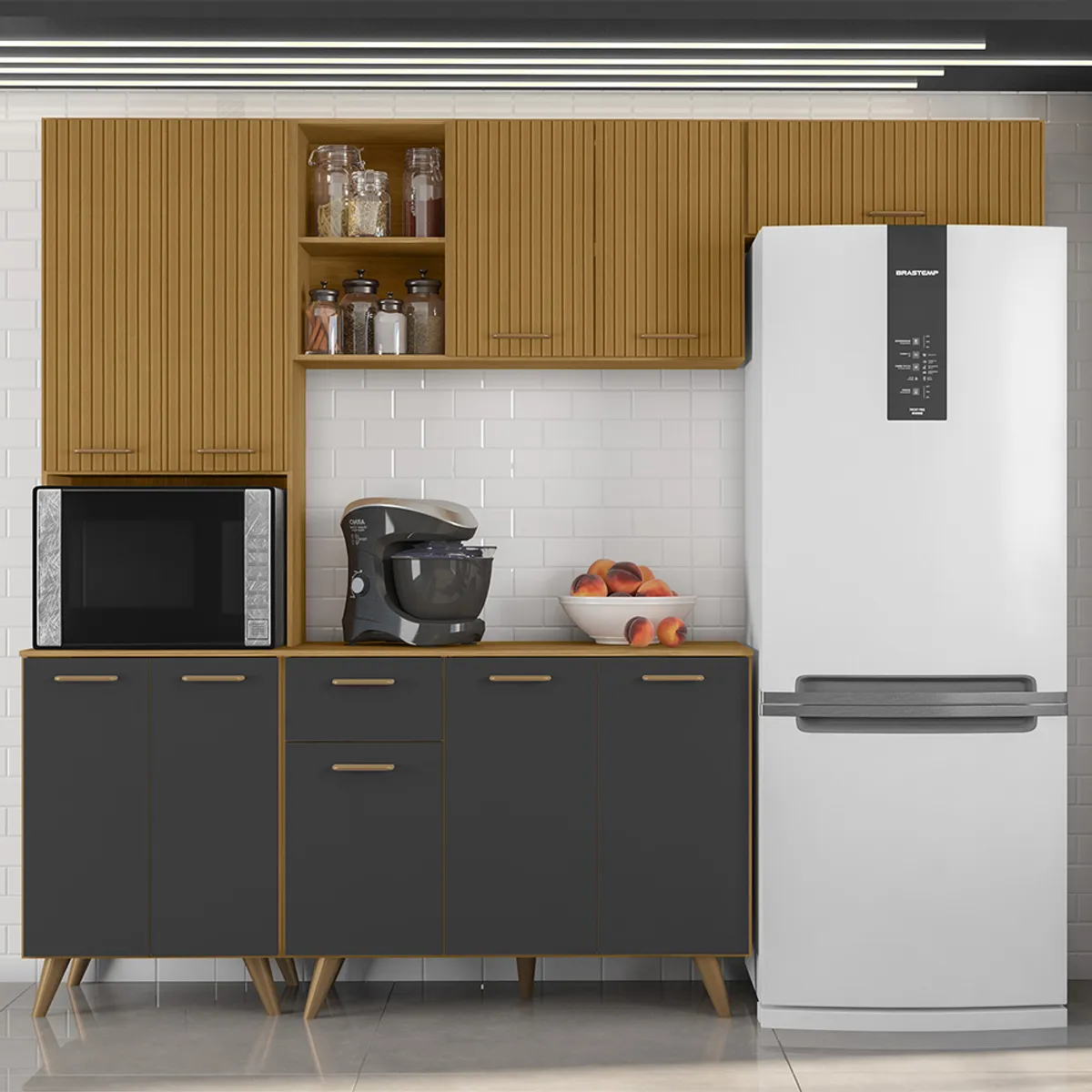 HOME MOBILI - Kit Cocina León 10P 1C Negro