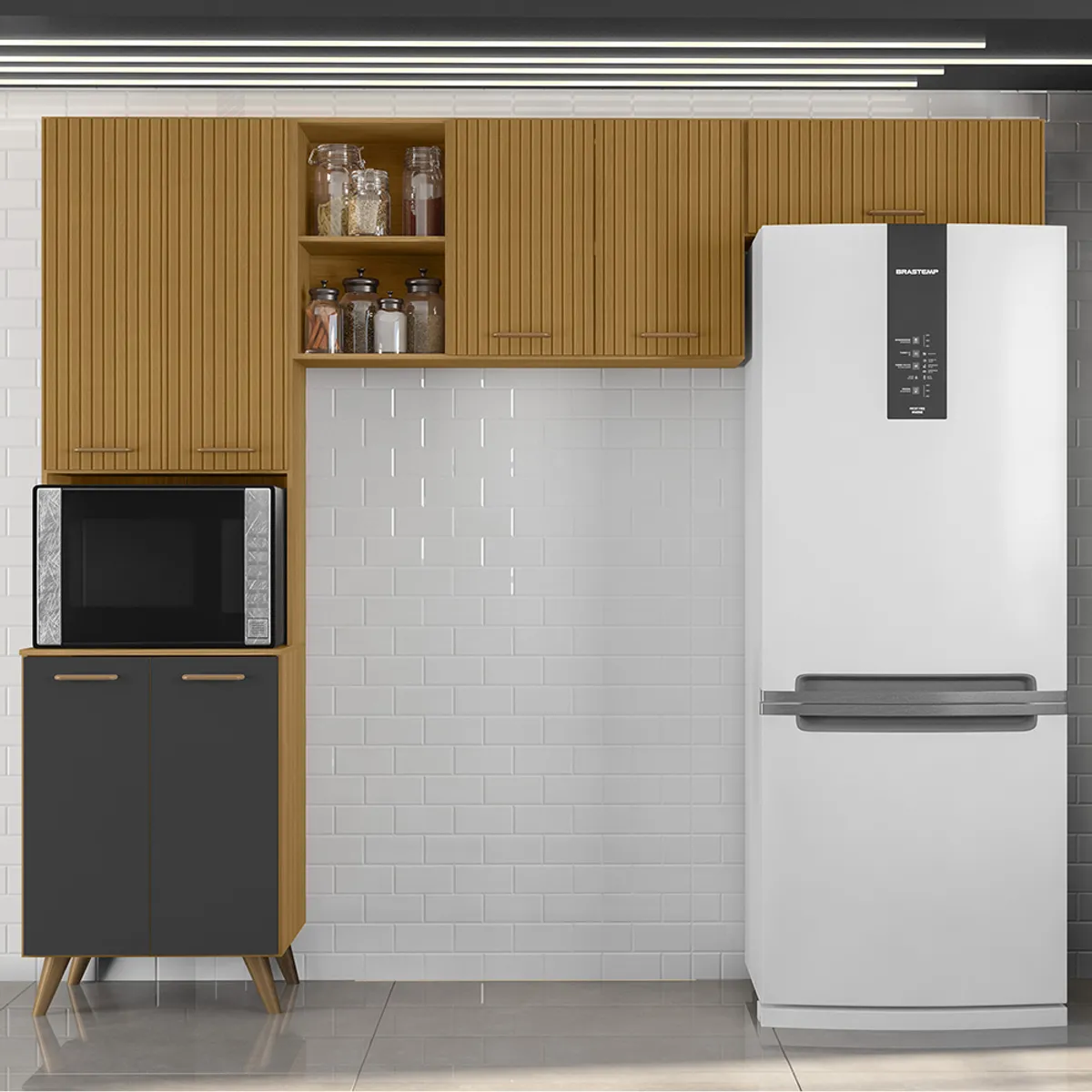 HOME MOBILI - Kit Cocina León 10P 1C Negro