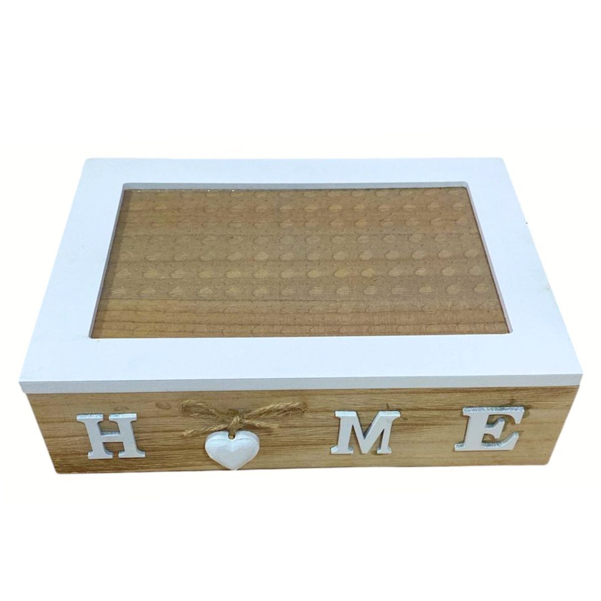 GENERICO - Caja Organizadora De Madera Para Té Con 6 Compartimientos