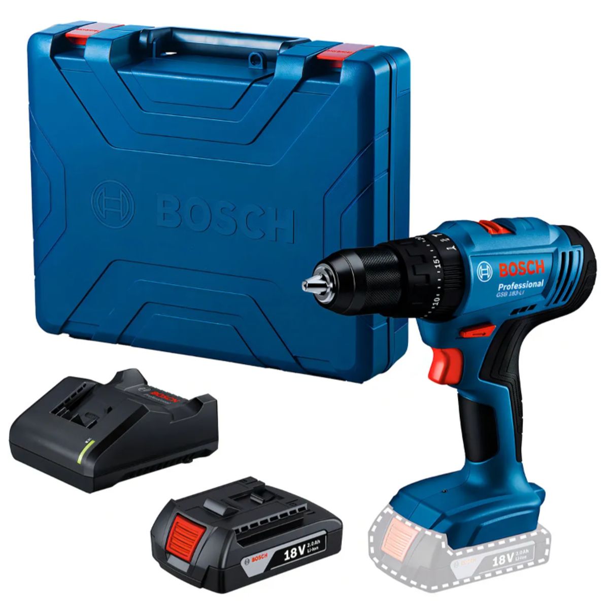 BOSCH - Taladro Percutor Atornillador A Bateria Bosch Gsb 183-li