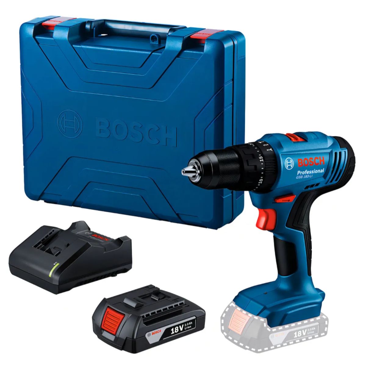 BOSCH - Taladro Percutor Atornillador A Bateria Bosch Gsb 183-li