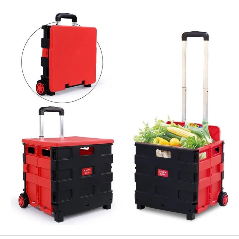GENERICO - Carrito De Compras Plegable Multiuso
