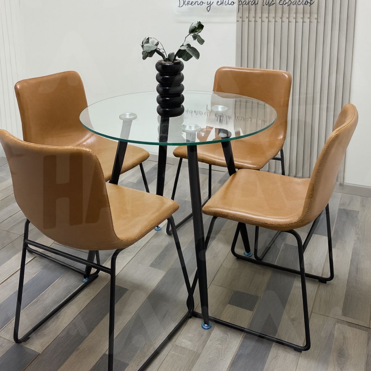 HABITA2 CHILE - Comedor Leah Minimalista 120cm -4 Puesto