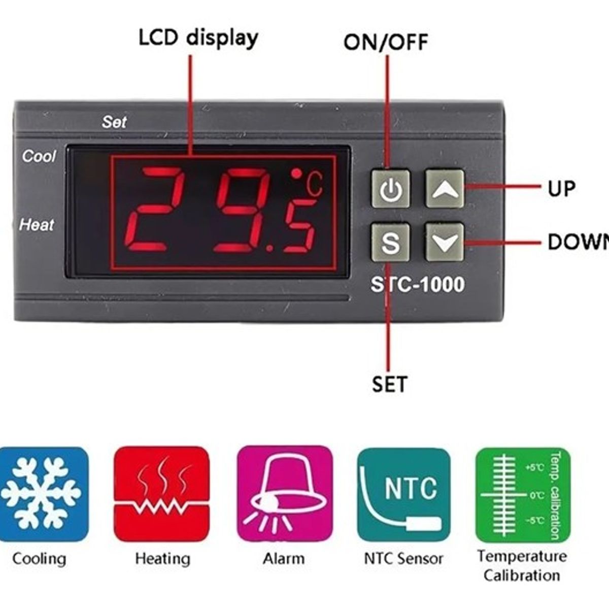 GENERICO - Termostato control temperatura 12V