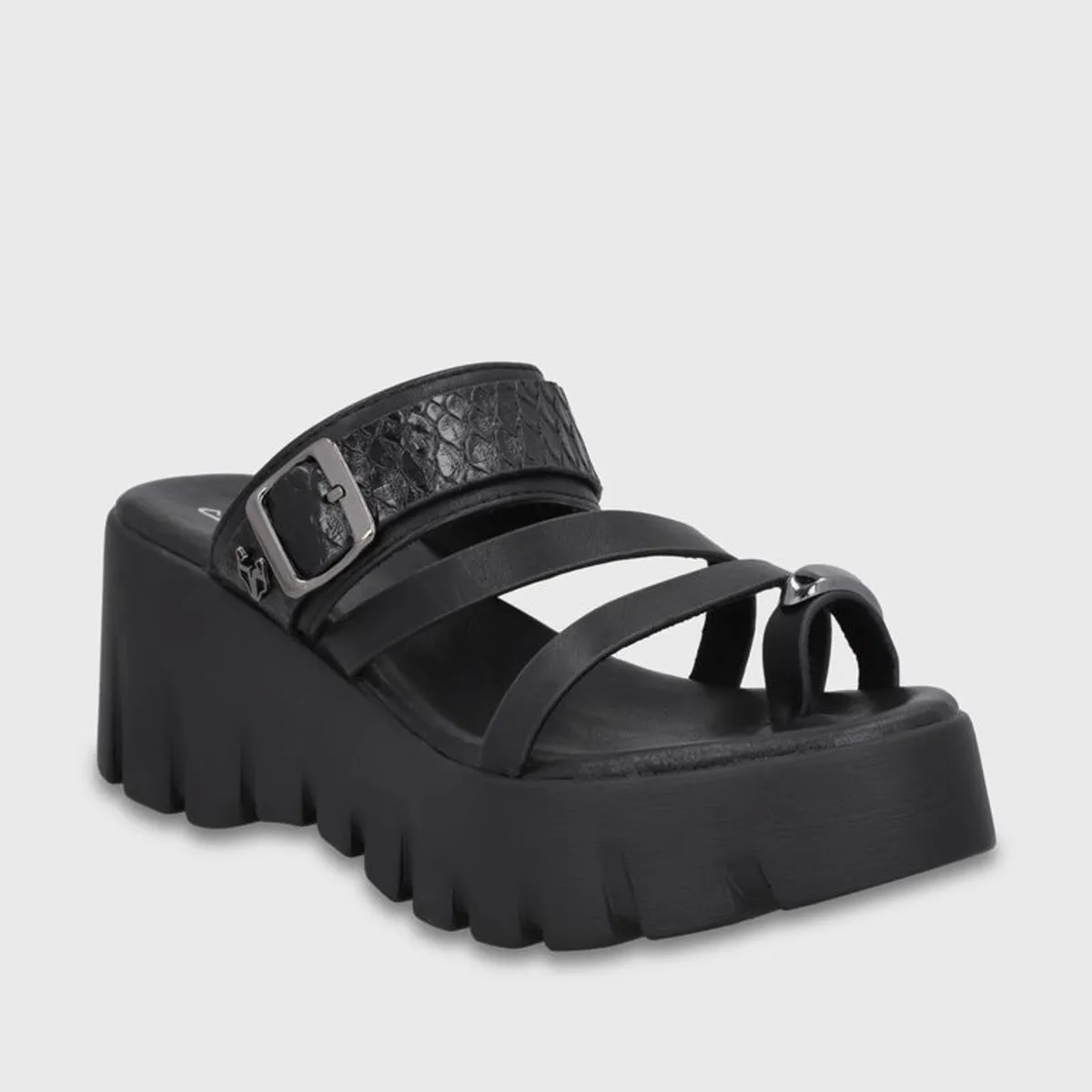 GOTTA - Sandalia Plataforma Negra Mujer 65941
