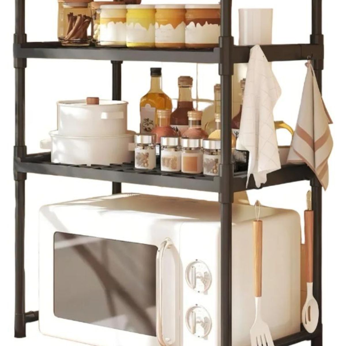 GENERICO - Rack Organizador Multiusos 3 Niveles Plástico Resistente