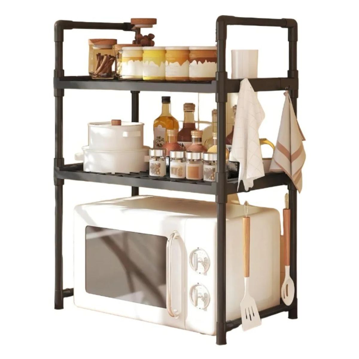 GENERICO - Rack Organizador Multiusos 3 Niveles Plástico Resistente