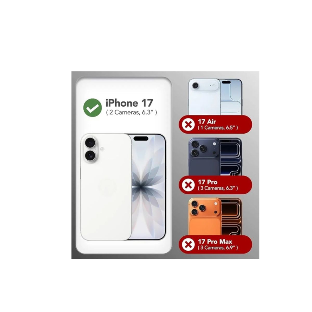 GENERICO - Carcasa Anti Golpes Transparente Para iPhone 17