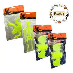 EKOL TACTICA MILITAR - Pack 4 Colgantes Decorativos Luminosos Verde Halloween 2025