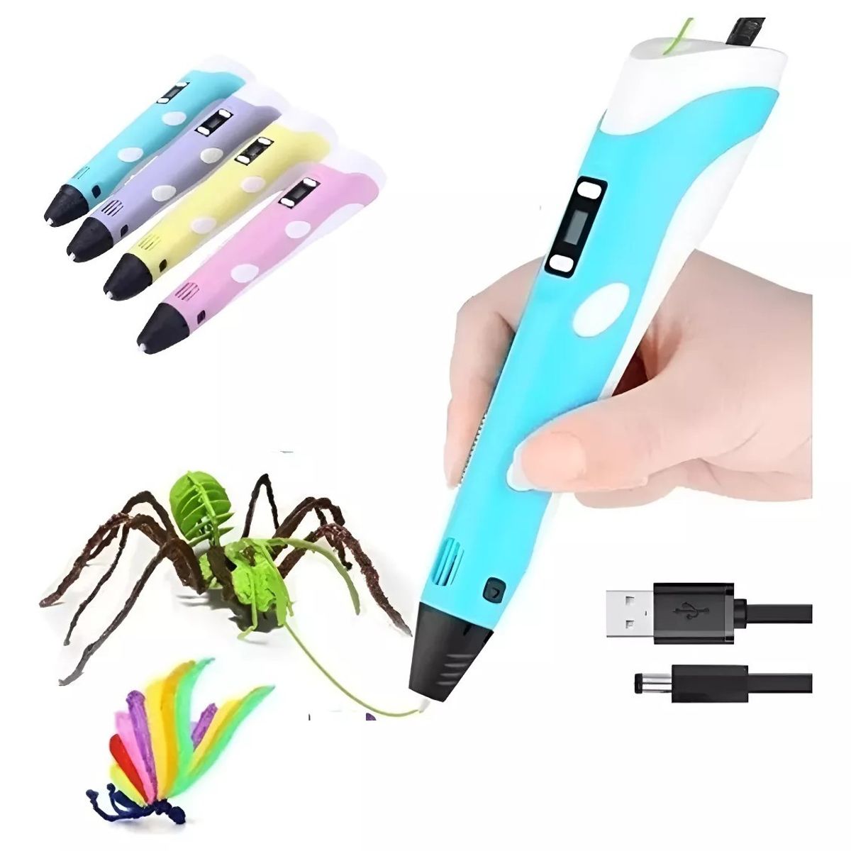 Lápiz 3d Impresora De Dibujo + 10 Filamentos, marca MUNDO MAGIA - Foto Principal