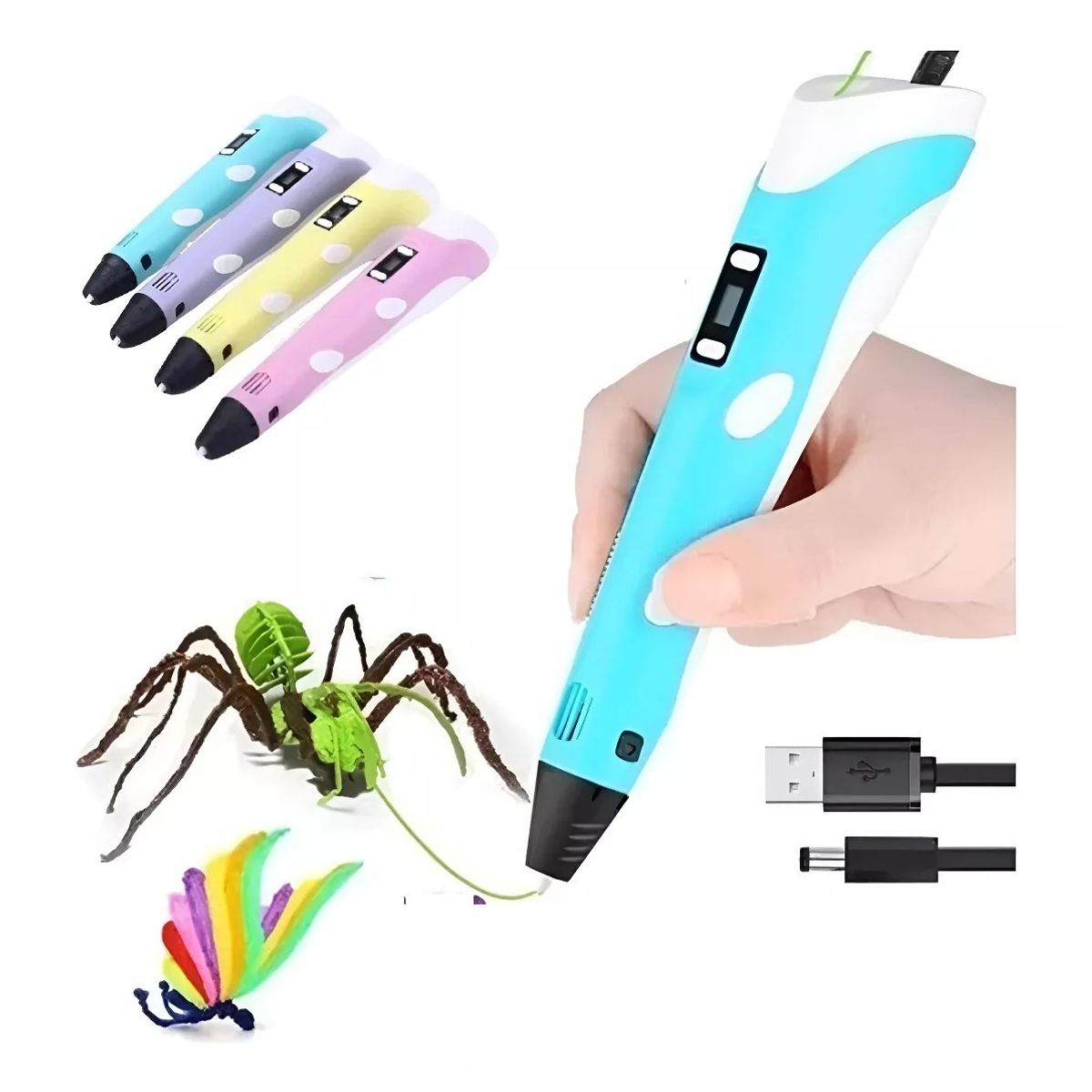 Lápiz 3d Impresora De Dibujo + 10 Filamentos, marca MUNDO MAGIA - Foto Principal