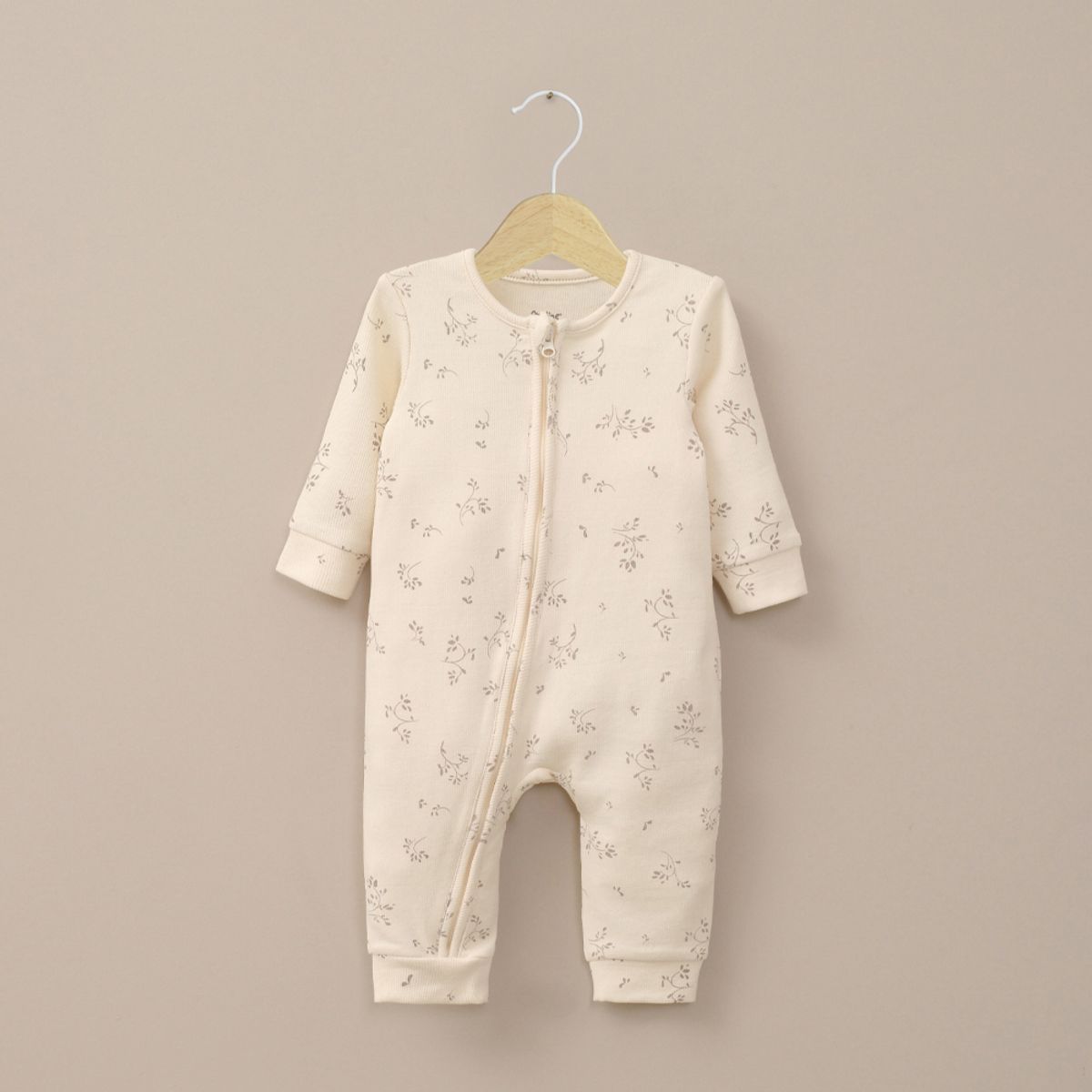 OPALINE - Osito estampado beige de bebé niño