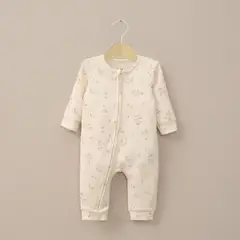 OPALINE - Osito estampado beige de bebé niño