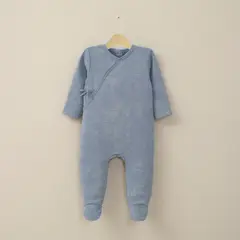 OPALINE - Osito azul con apertura en la espalda de bebé niño