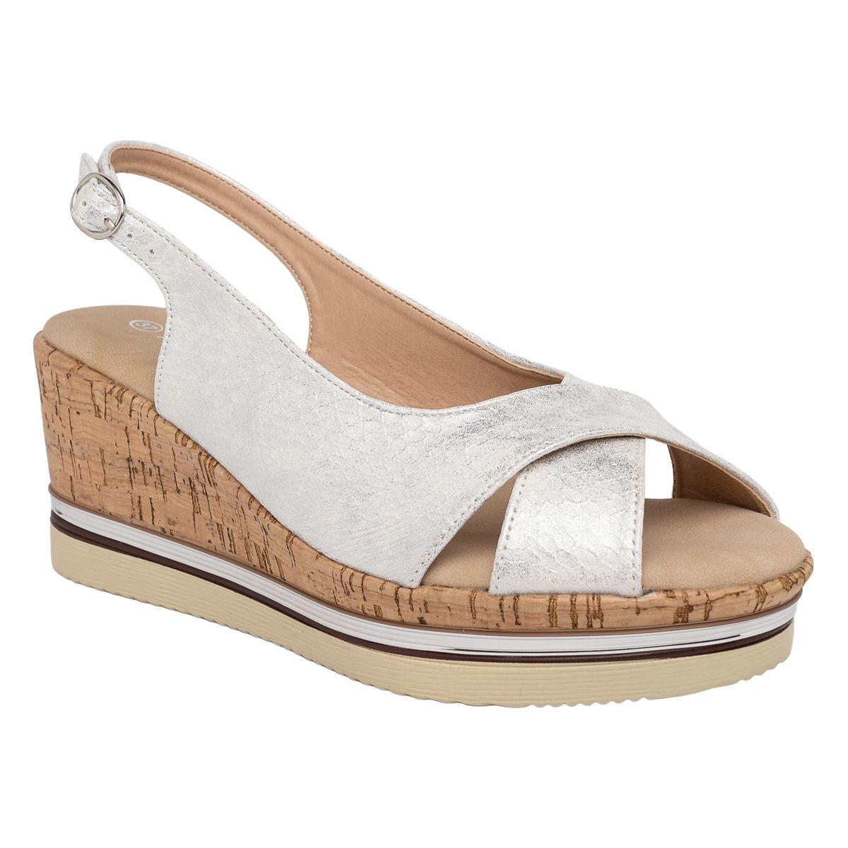 ALQUIMIA - Sandalia Mujer Plateado Jerid Alquimia