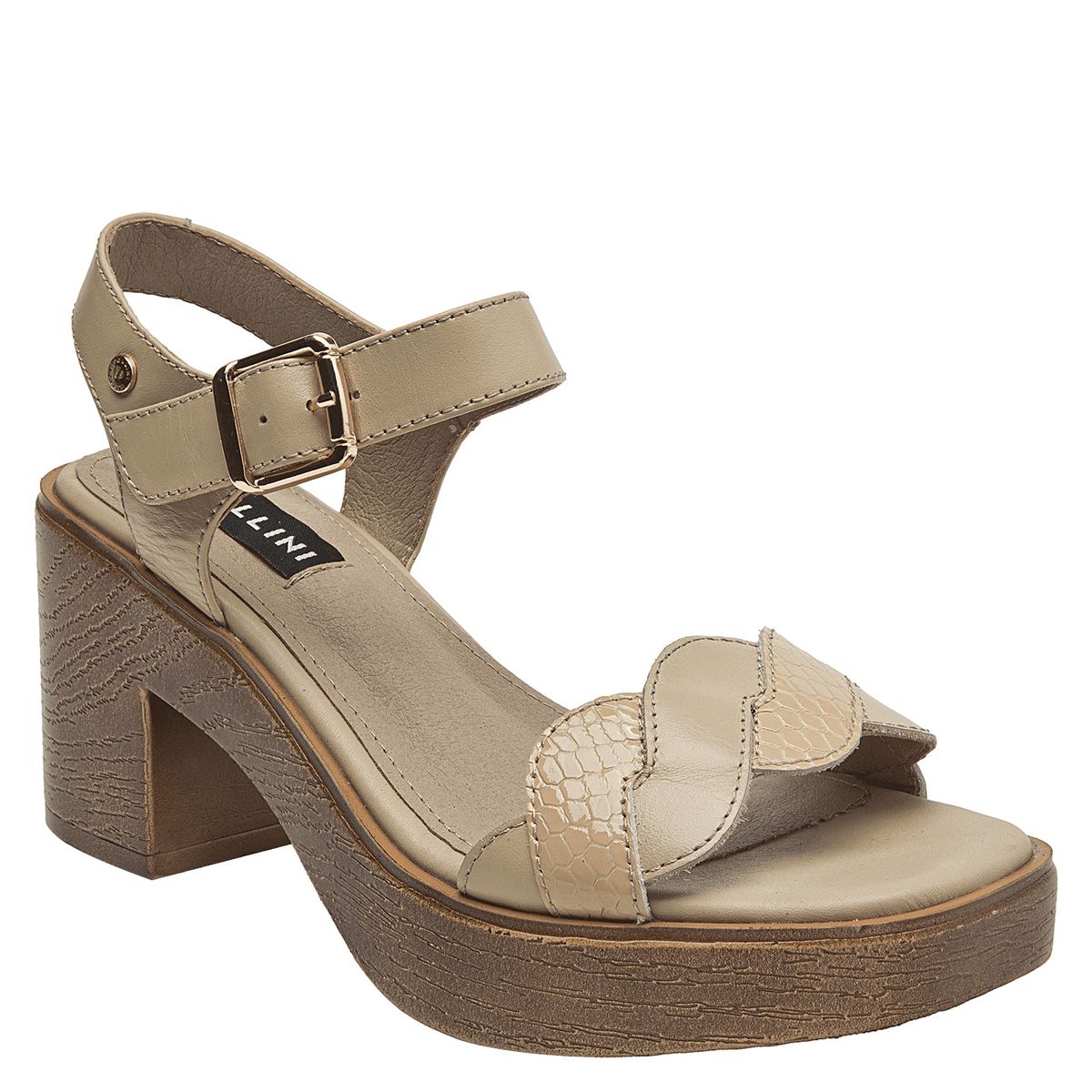 POLLINI - Sandalia Mujer Casual Beige Pollini