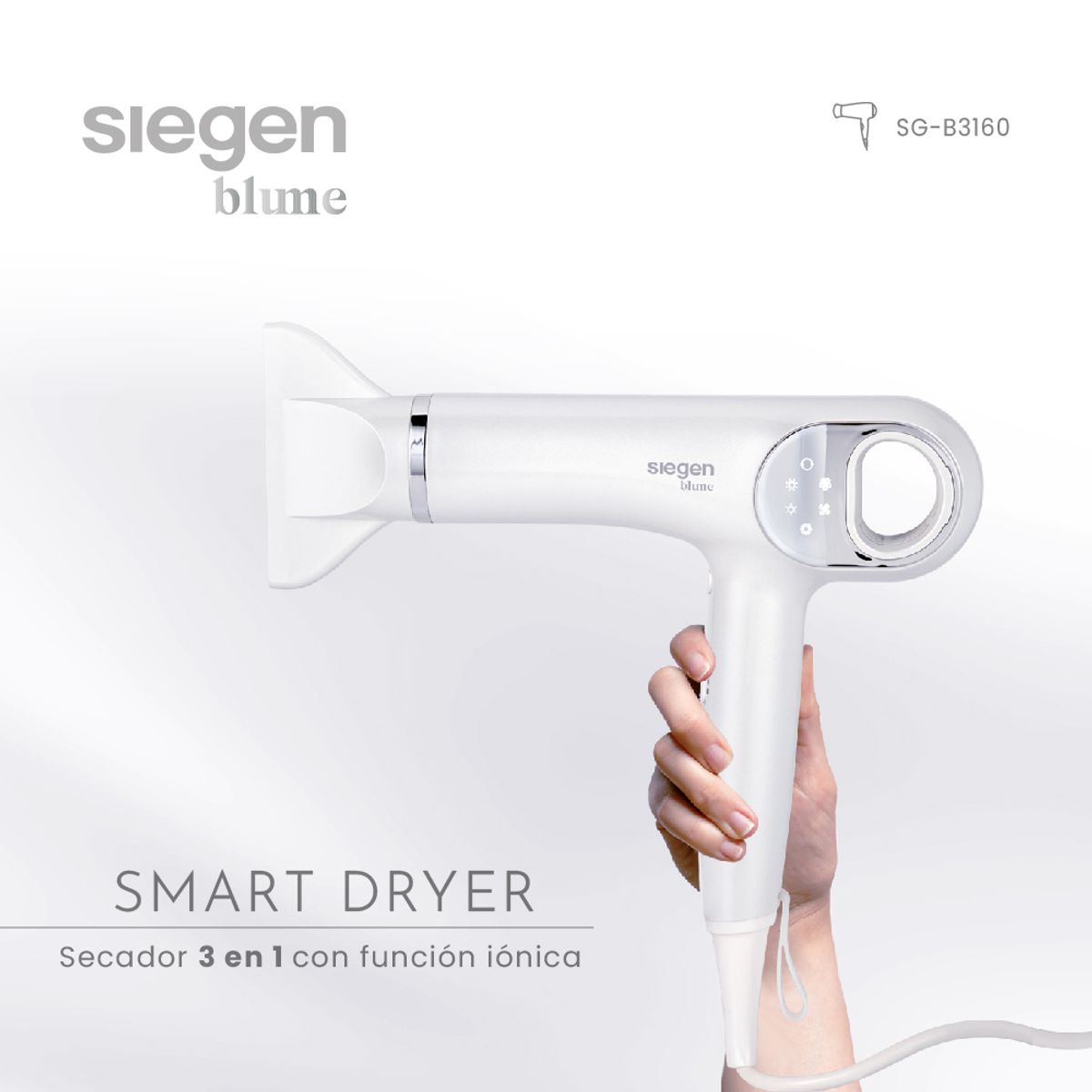 SIEGEN - Secador Smart Dryer 3 en 1 SG-B3160