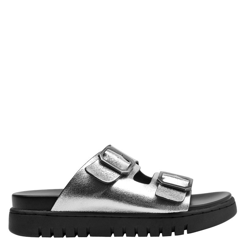 BRUNO ROSSI - Sandalia Mujer Casual Plateado Bruno Rossi